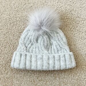 NWOT Tucker + Tate Gray Baby Winter Puff Hat